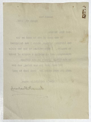 Typed Letter Signed