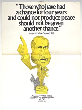 Item #1007 Original AFL-CIO Anti-Nixon Political Poster. Richard M. Nixon