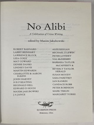 No Alibi: A Celebration of Crime Writing