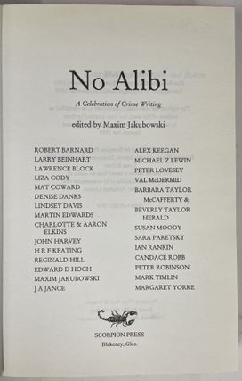 No Alibi: A Celebration of Crime Writing