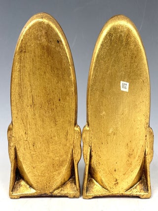 Gold-Finish Ceramic Cameo Bookends