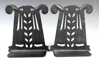 Art Nouveau Cast Metal Bookends