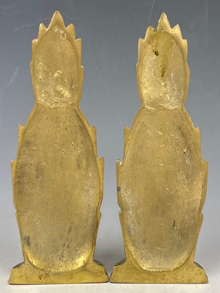 Brass Bookends Depicting Pineapples