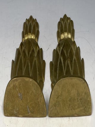 Brass Bookends Depicting Pineapples