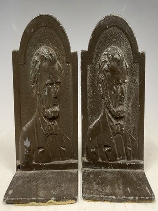 Item #1115 Bookends Depicting Abraham Lincoln. Bookends