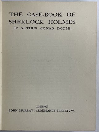 The Case-Book of Sherlock Holmes
