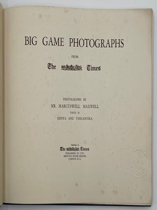 Big Game Photographs from The Times