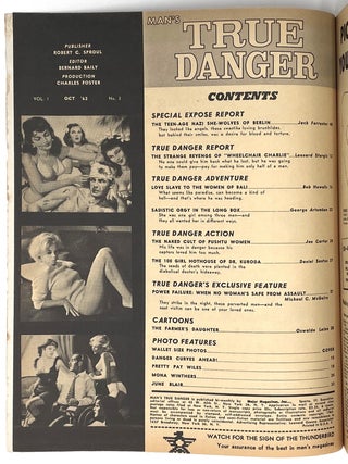 True Danger Magazine, Vol. 1, No. 3. October, 1962