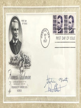 Francis Parkman First Day Cover Signed by Rex Stout and Sterling North - 1967