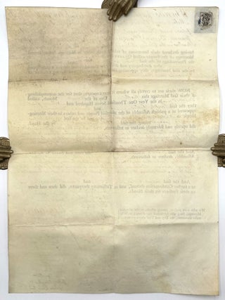 Large 18th Century Quaker Marriage Contract Between Joseph Coles and Joanna Bevan