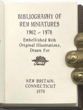 Bibliography of REM Miniatures, 1962-1978: Embellished with original illustrations, drawn for REM Miniatures.