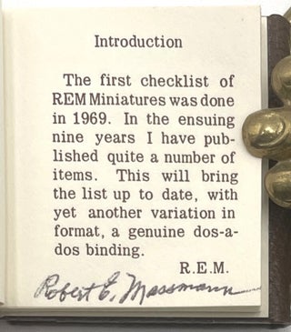 Bibliography of REM Miniatures, 1962-1978: Embellished with original illustrations, drawn for REM Miniatures.
