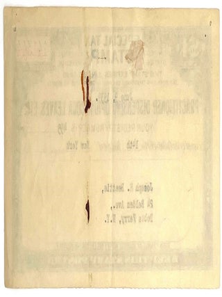Opium Dispensing Special Tax Stamp, June 9, 1939