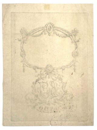 Original 19th Century Engraved Monogrammed Decorative Device