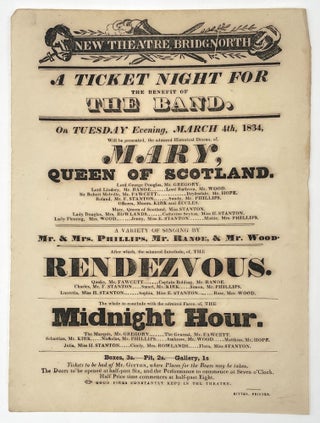 Group of Four Original Playbills: New Theatre Bridgnorth, 1834
