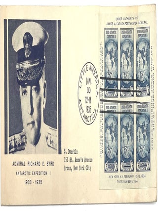 Byrd Antarctic Expedition II: Group of Four Stamped Postal Envelopes, 1934 – 1935