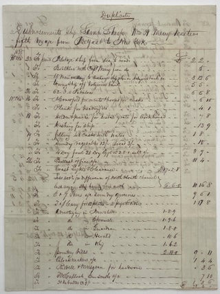 Item #1372 Pair of Manuscript Documents for 1835 (Belfast to New York) Voyage of the Sarah...