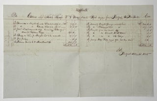 Pair of Manuscript Documents for 1835 (Belfast to New York) Voyage of the Sarah Sheafe.