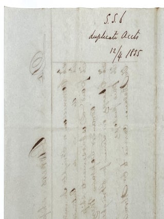 Pair of Manuscript Documents for 1835 (Belfast to New York) Voyage of the Sarah Sheafe.