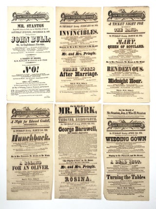 Item #1448 Group of Six Original Playbills, 1829 - 1834. New Theatre Bridgnorth