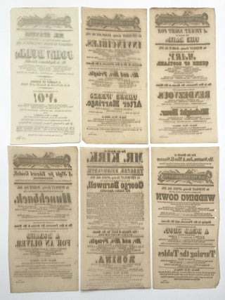 Group of Six Original Playbills, 1829 - 1834
