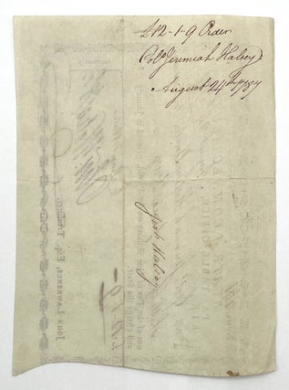 State of Connecticut Pay-Table Receipt Dated August 24, 1787