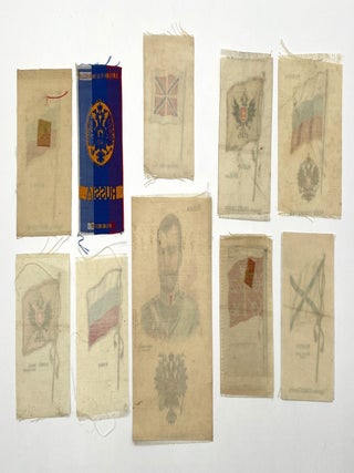 Ten Egyptienne and Nebo Cigarettes illustrated silk cigarette premiums, circa 1910