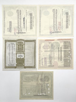 Group of Five Stock Certificates for Texas Companies, 1904 – 1968