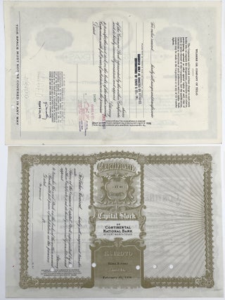 Group of Five Stock Certificates for Texas Companies, 1904 – 1968