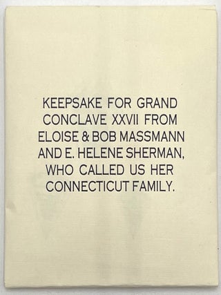 Keepsake for Grand Conclave XXVII, 2009