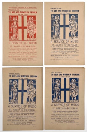 Item #1561 Group of Four Church of St. Martin’s-in-the Fields Armistice Programs, 1918 –...