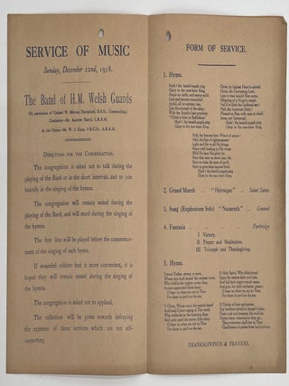 Group of Four Church of St. Martin’s-in-the Fields Armistice Programs, 1918 – 1919