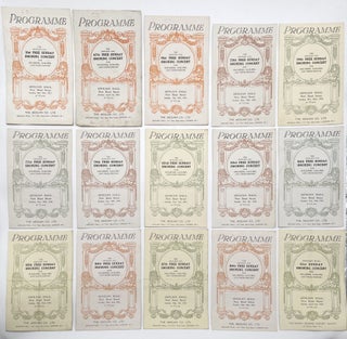 Item #1563 Group of Fifteen Aeollian Hall “Smoking Concert” Progams, 1917 – 1919. World War I