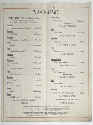 Group of Fifteen Aeollian Hall “Smoking Concert” Progams, 1917 – 1919