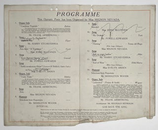 Group of Fifteen Aeollian Hall “Smoking Concert” Progams, 1917 – 1919
