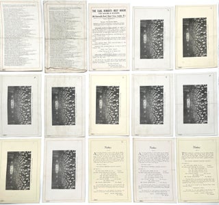 Group of Fifteen Aeollian Hall “Smoking Concert” Progams, 1917 – 1919