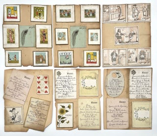Item #1573 Group of 51 Hand-Written Menu Cards, ca. 1890. Chromolithographs