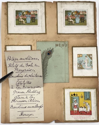 Group of 51 Hand-Written Menu Cards, ca. 1890