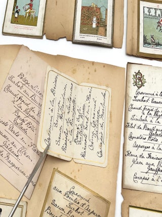 Group of 51 Hand-Written Menu Cards, ca. 1890