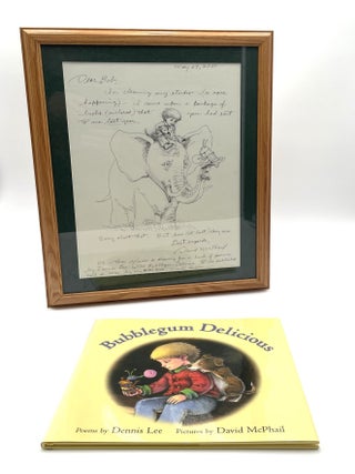 Item #1610 Inscribed Original Drawing for Bubblegum Delicious by Dennis Lee, May 27, 2000. David...