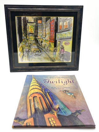 Item #1613 Preliminary Watercolor Sketch for Twilight by Holly Young Huth, with an Autograph...