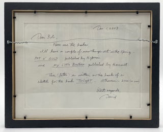 Preliminary Watercolor Sketch for Twilight by Holly Young Huth, with an Autograph Letter Signed on the Verso. Dec. 1, 2003
