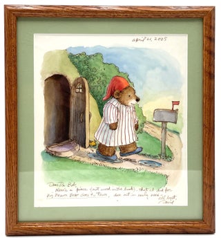 Item #1625 Unused Drawing for McPhail’s Book, Big Brown Bear Goes to Town. April 21, 2005....