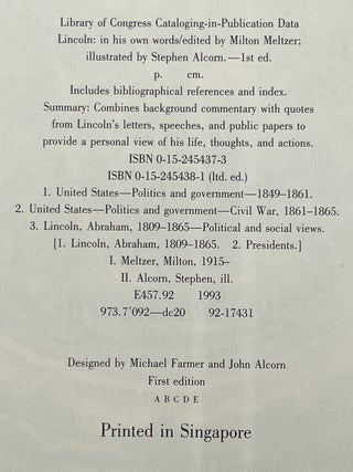 Lincoln: In His Own Words