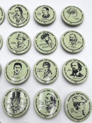 Group of 22 National Gay Archives Pins, 1980
