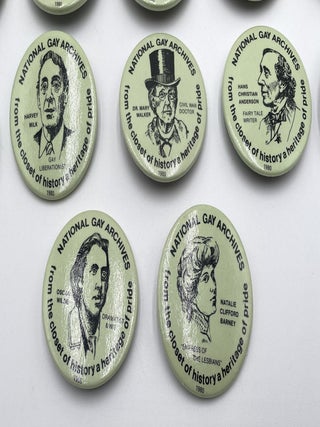 Group of 22 National Gay Archives Pins, 1980