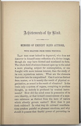 Beauties and Achievements of the Blind