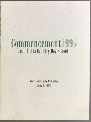 Item #179 Commencement 1995: Green Fields Country Day School. Larry McMurtry Collection, Larry...