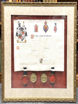Item #1837 Framed Manuscript Indenture Dated July 14th, 1920. United Kingdom