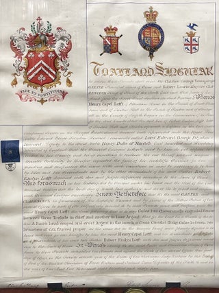 Framed Manuscript Indenture Dated April 1st, 1864